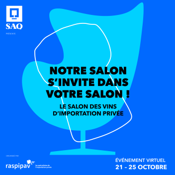 200 vins d’importation privée disponibles à l’unité qu’on commande à partir d’un tout nouveau site!! Du 21 au 25 octobre 2020 seulement.