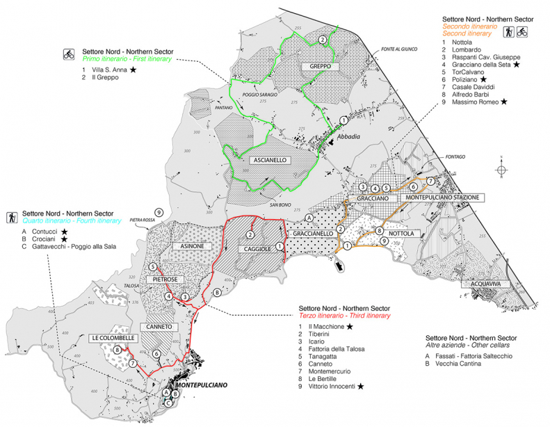 Zones de production de Vino Nobile