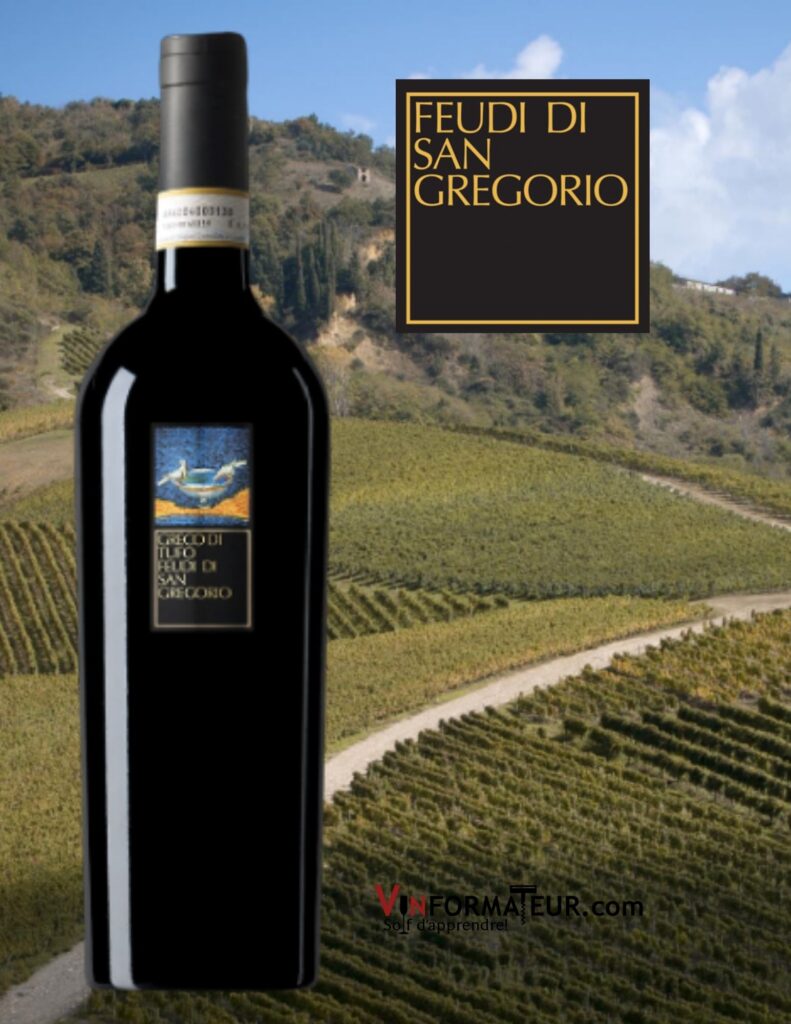 Bouteille de Greco di Tufo DOCG, Feudi di San Gregorio, Italie, Campanie, vin blanc, 2020
