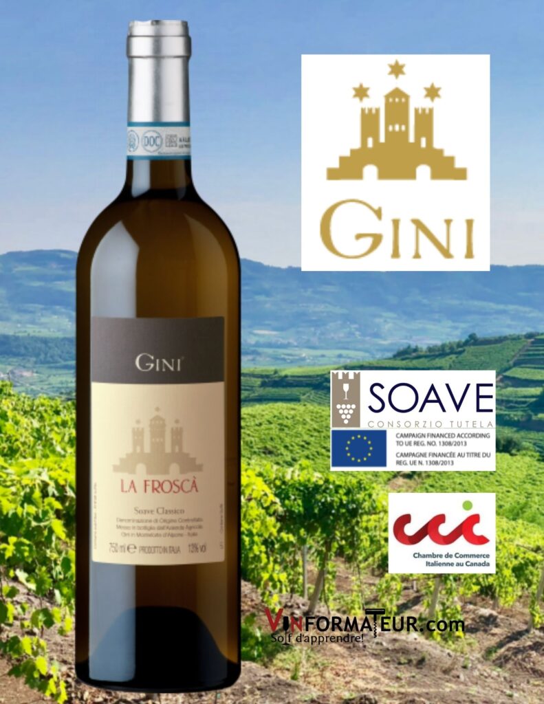 Bouteille de Gini, La Frosca, Soave Classico DOC, vin blanc, 2019