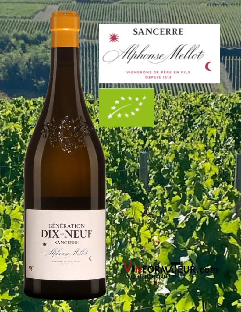 Génération XIX, vin blanc bio, 2018, 80,50$ bouteille