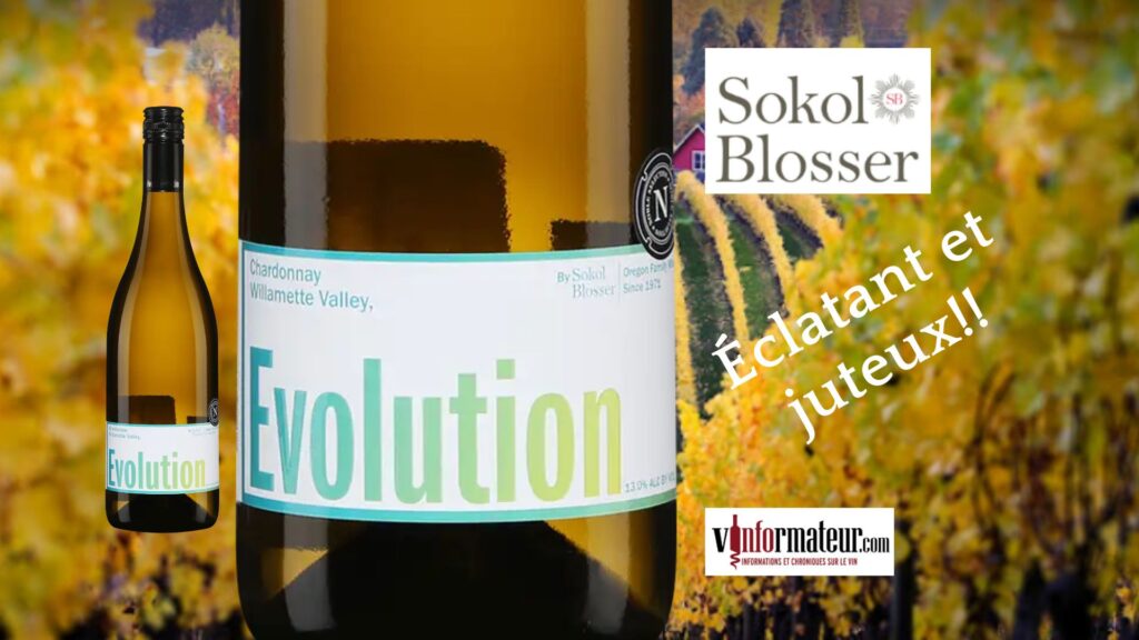 Surprenant cet éclatant et juteux Chardonnay de l’Oregon! Évolution, 2021.