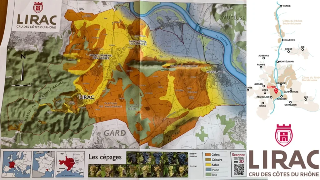 Carte viticole Lirac